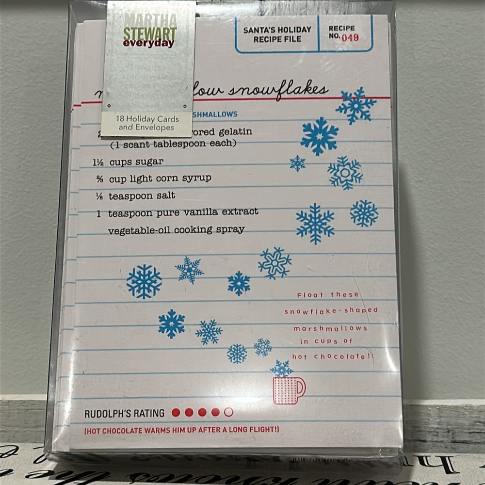 New VTG Christmas Greeting Cards w/Holiday Recipes Different Designs Set of 18 - Picture 9 of 12